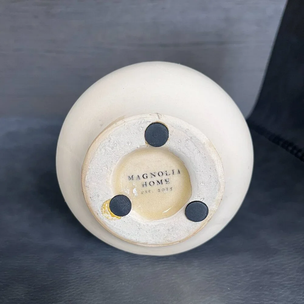 Magnolia Home by Joanna Gaines Small Modern Organic Ceramic Vase Gray Beige